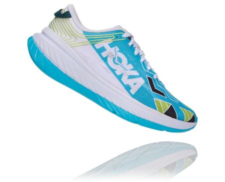 Hoka Ironman Kona Carbon X - Adidasi Alergare Pe Drum Barbati Albastri / Albi | RO-V7fPSVl